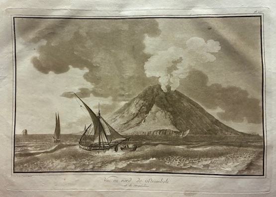 Houel Jean Pierre Louis Laurent (1735-1813) Vue au nord de Stromboli et de Strombolino 1782 Parigi 